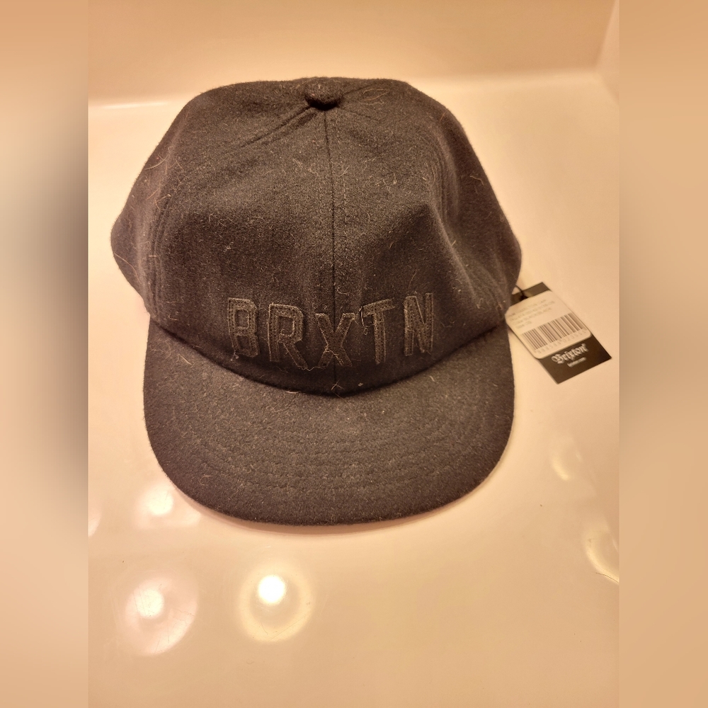Brand New Black/Black Logo Brixton Adjustable Cap, Men's One Size